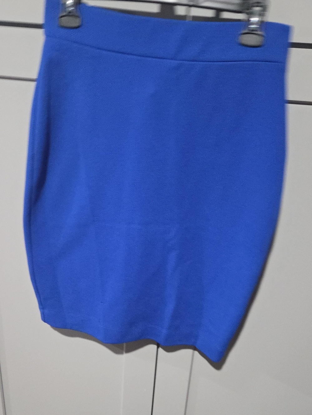 attention Cobalt Blue Knit Pencil Skirt